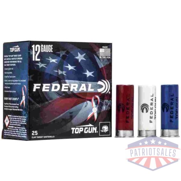 Federal Top Gun Target Shotshell 12 ga 2-3/4" 1-1/8 oz #8 1145 fps 25/ct