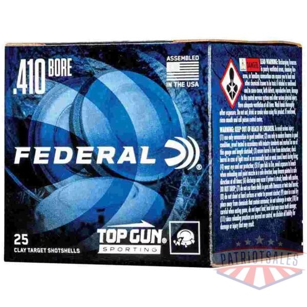 Federal Top Gun Sporting Shotshells .410 2-1/2" 1/2 oz 1330 fps #8 25/ct