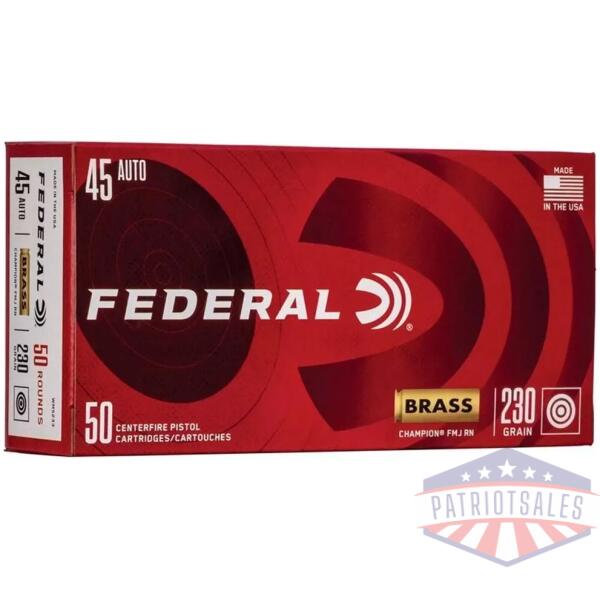 FEDERAL CHAMPION 45ACP 230GR FMJ