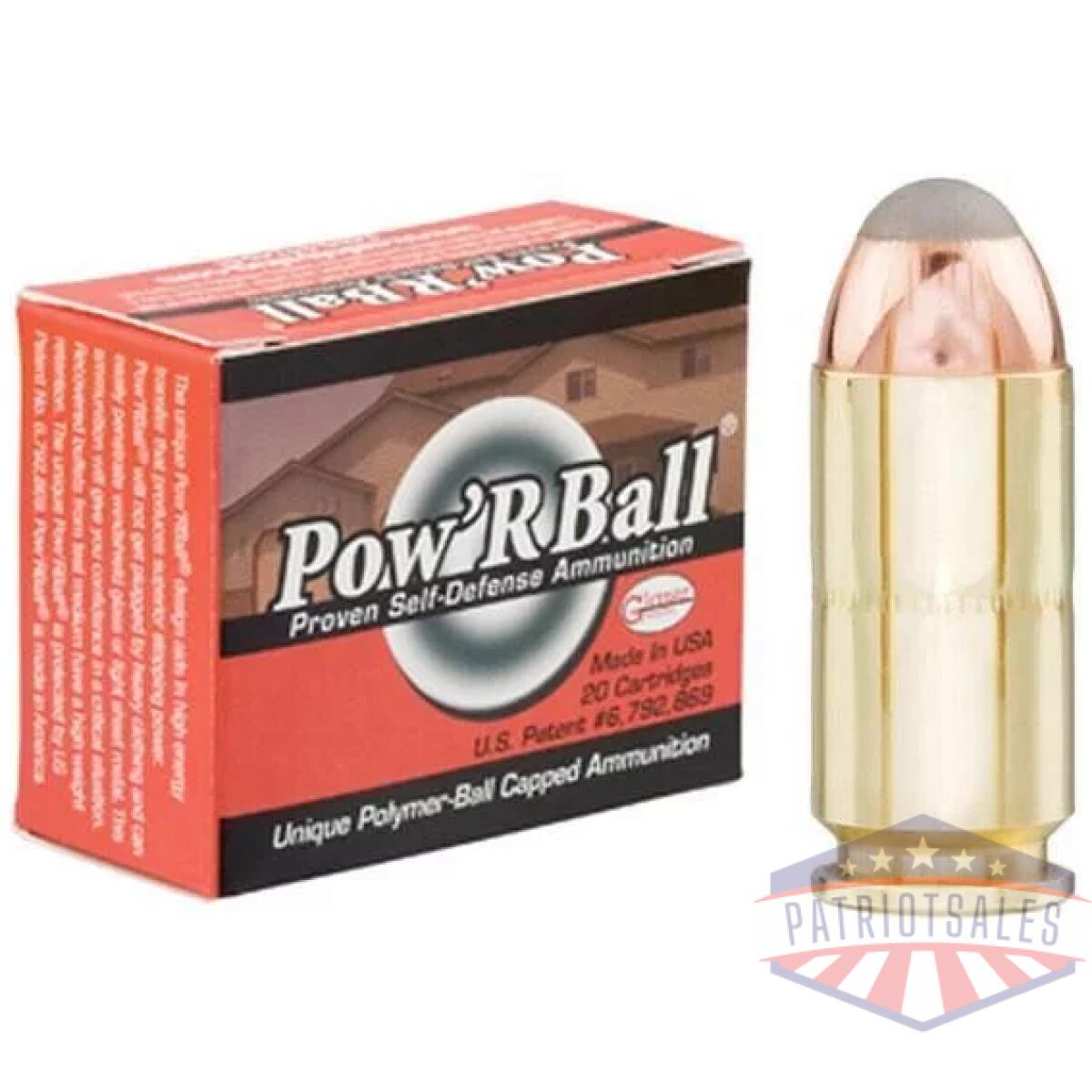 Glaser pow'rball handgun ammunition. 40 s&w 135 gr jhp 1325 fps 20/box - image 1