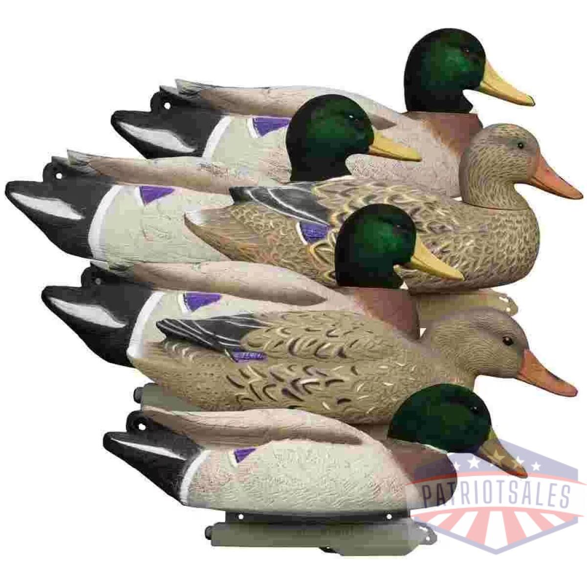 Higdon outdoors battleship mallard flocked heads 6pk - image 1