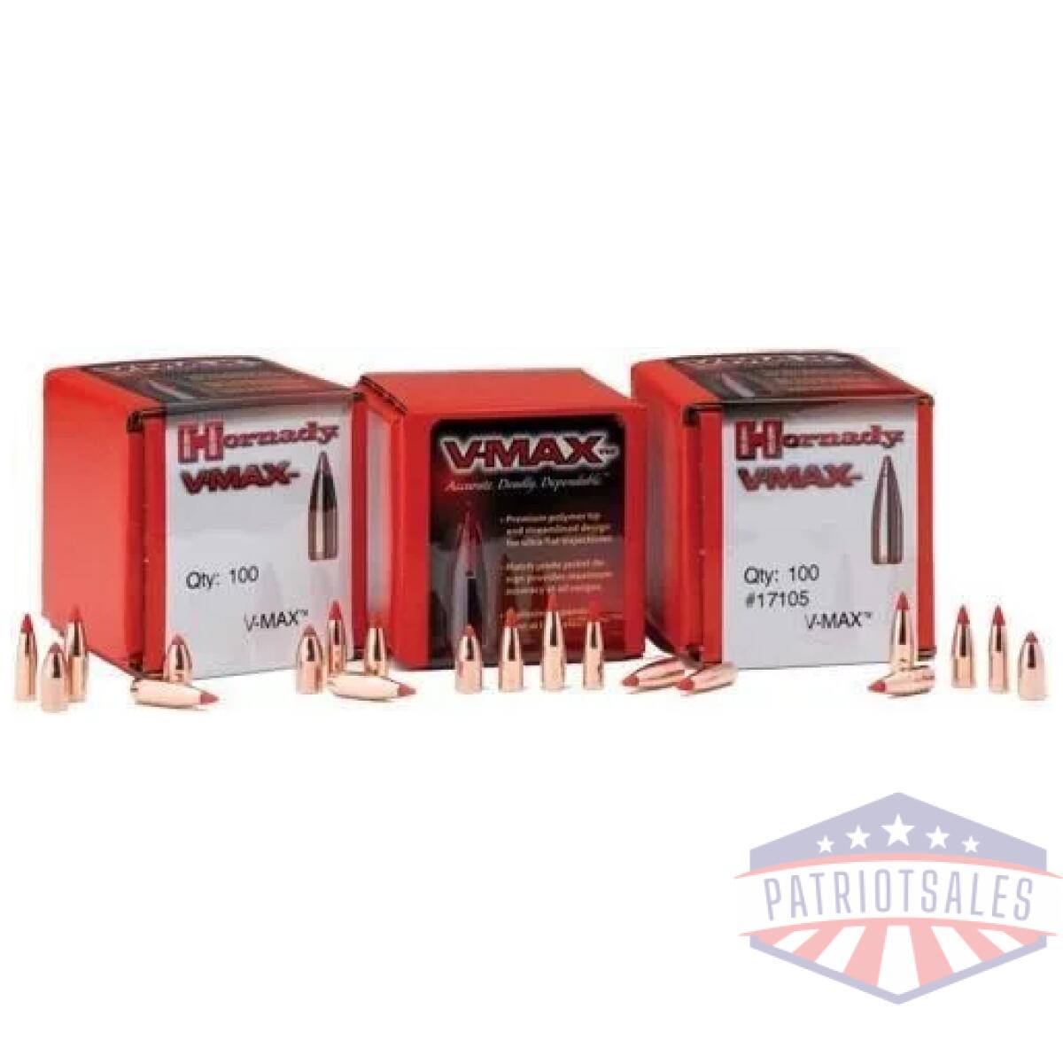 Hornady v-max bullets. 20 cal. 204" 40 gr v-max 250/ct - image 1