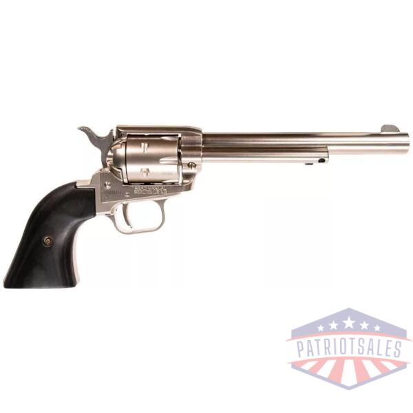 Heritage Rough Rider Revolver .22 LR 6rd Capacity 6.5" Barrel Silver Nickel with Black Grips