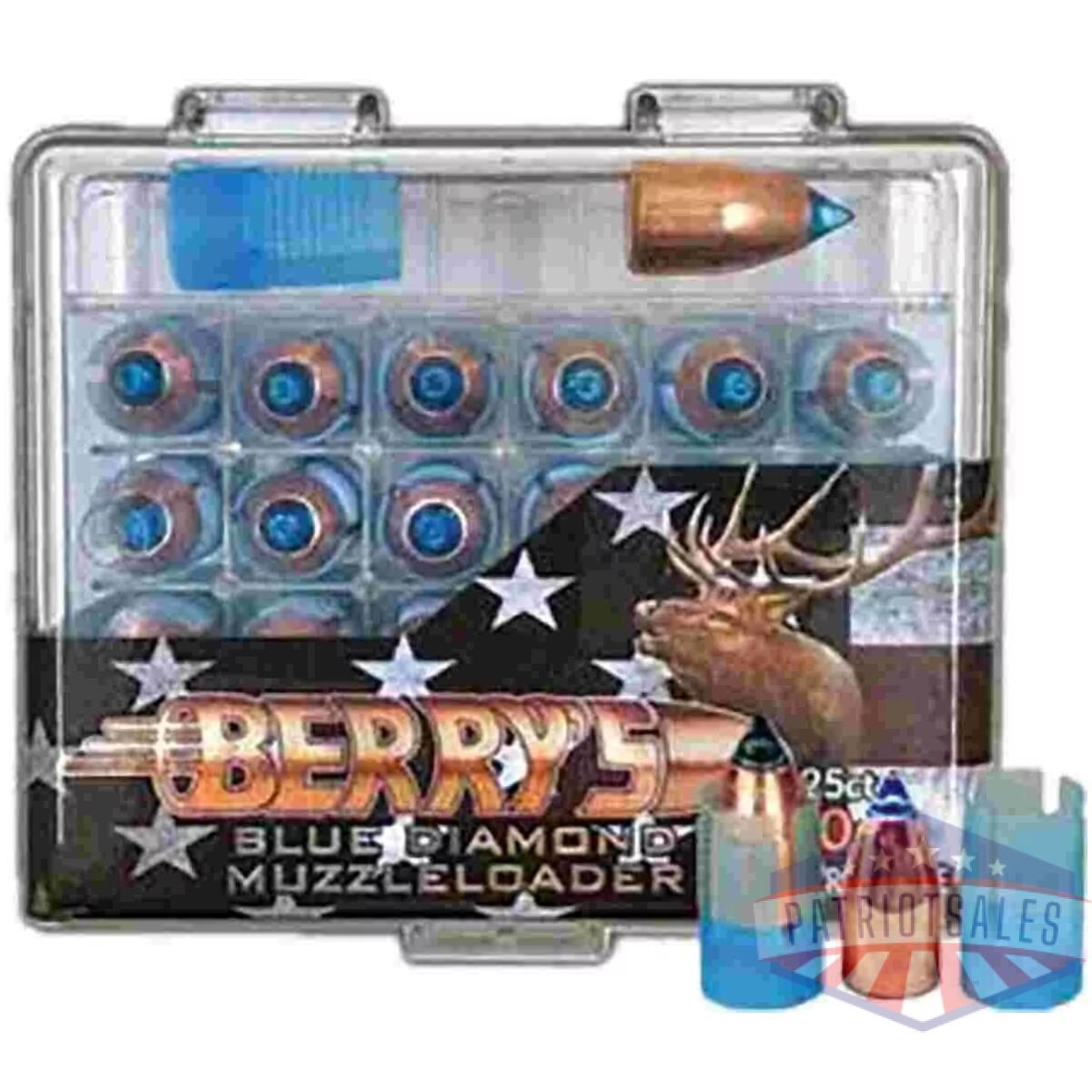 Berry's blue diamond. 50 cal. Muzzleloader bullets with sabots 250 gr 25/ct - image 1