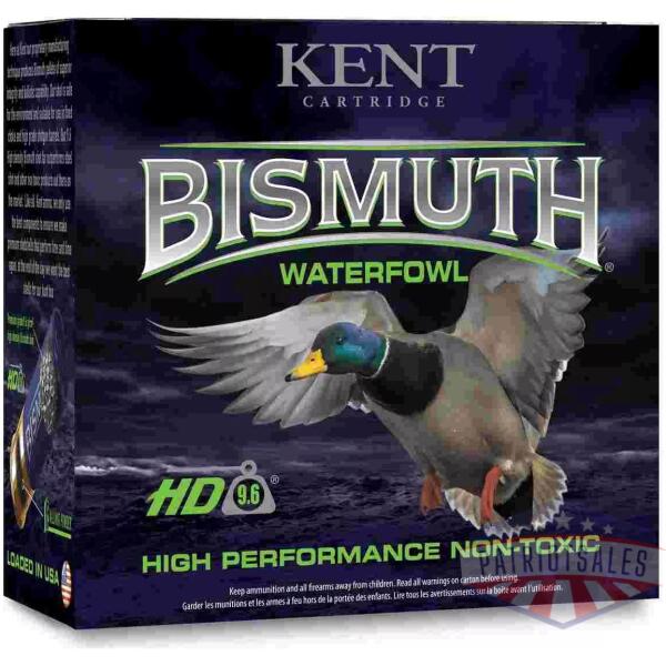 Kent Bismuth High-Performance Non-Toxic Shotshells 12 ga 3" 1-3/8oz 1450 fps #4 25/ct