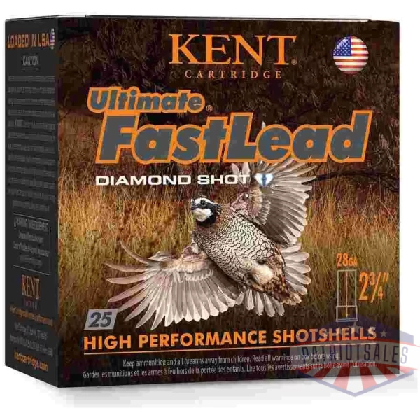 Kent Ultimate FastLead Upland Shotshell 28ga 2-3/4" 7/8oz 1300 fps #7.5 25/ct