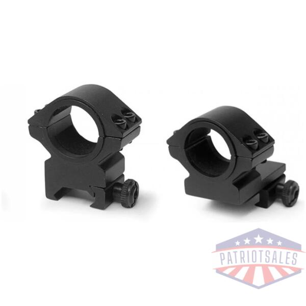 Konus 2-Piece Steel Riflescope Rings With Quick Release Lever 1" Low - Matte Black
