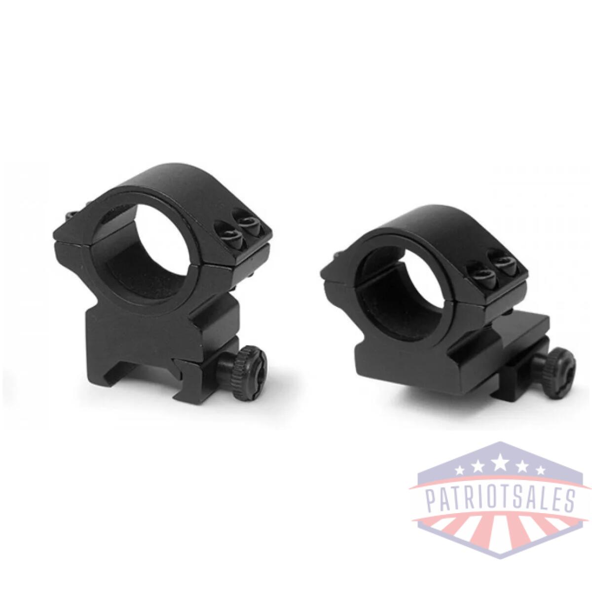 Konus 2-piece steel riflescope rings with quick release lever 30mm low - matte black - image 1