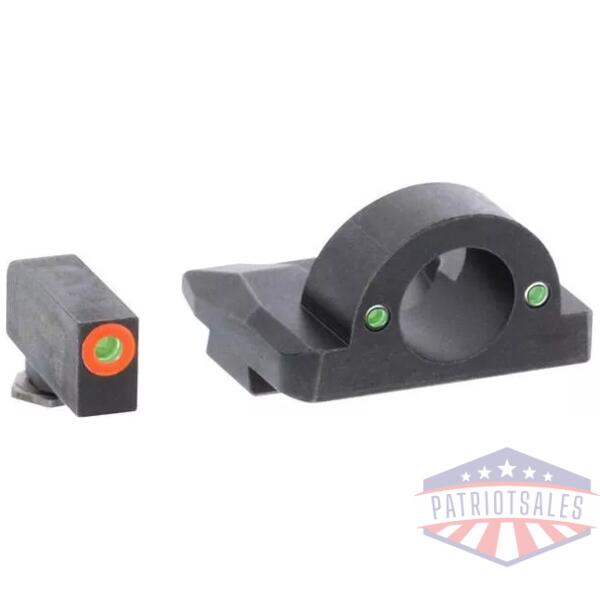 Ameriglo Ghost Ring Night Sight Set for Glock Models 17.19.26 - Orange Outline