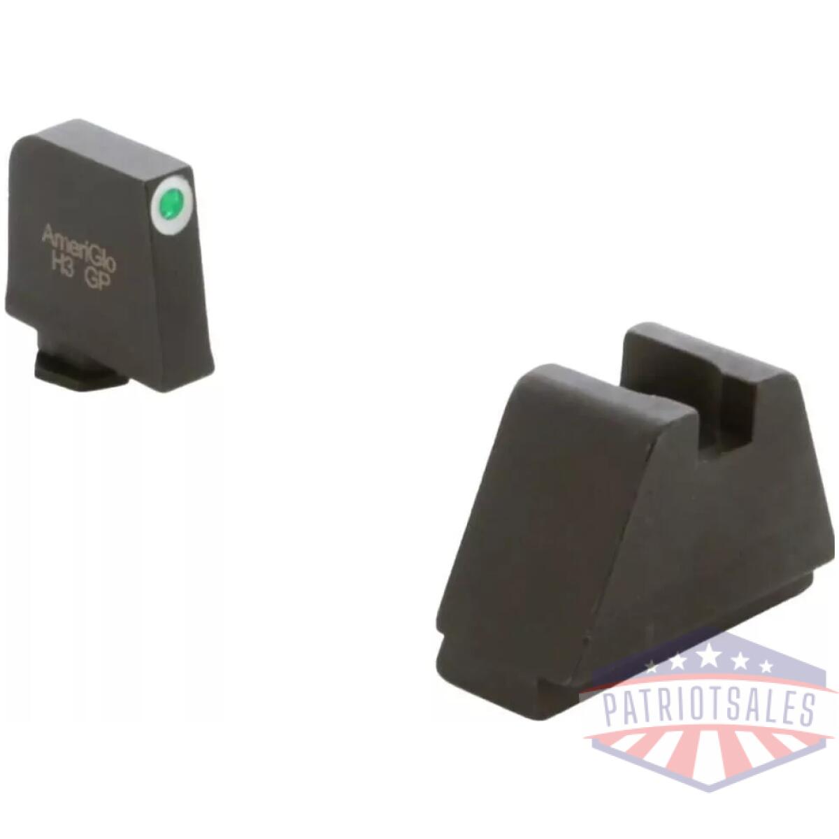 Ameriglo 4xl tritium night sight set for glock green with white front black rear - image 1
