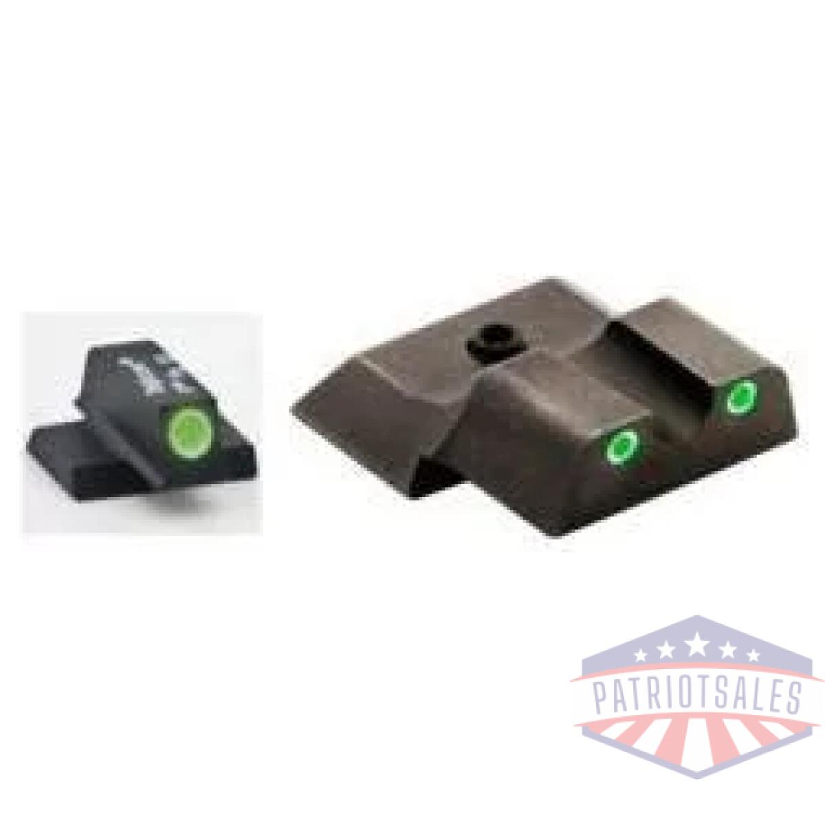 Green tritium outline white/green single dot for s&w m&p shield - image 1