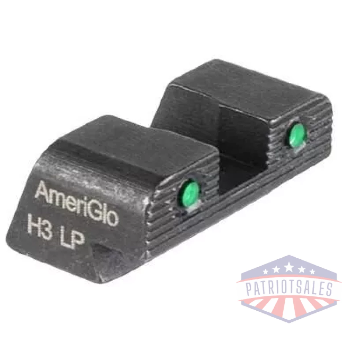 Ameriglo 2-dot tritium rear handgun sight for sig sauer/springfield xd/hellcat (non osp) green with black notch #10 - image 1