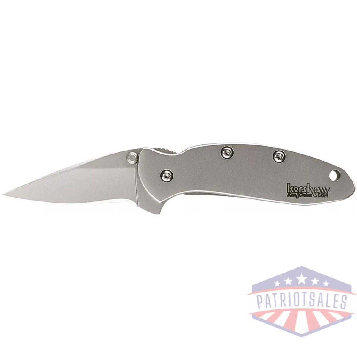Kershaw ken onion chive folding knife 1-9/10" drop point blade silver - image 1