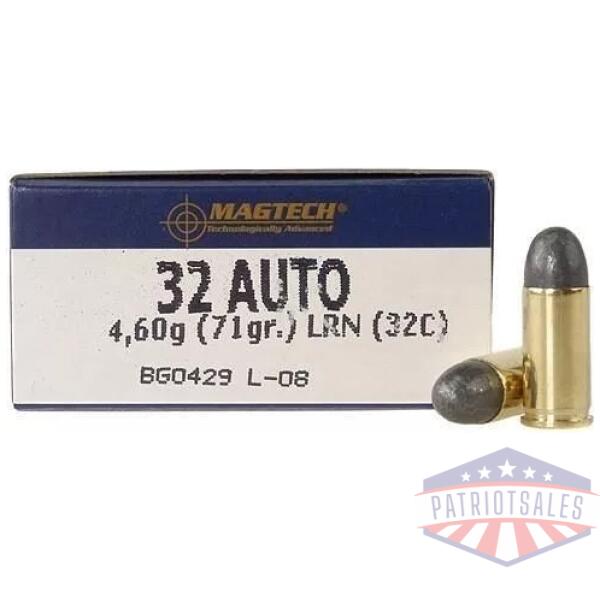 MagTech Handgun Ammunition .32 ACP 71 gr LRN 905 fps 50/box