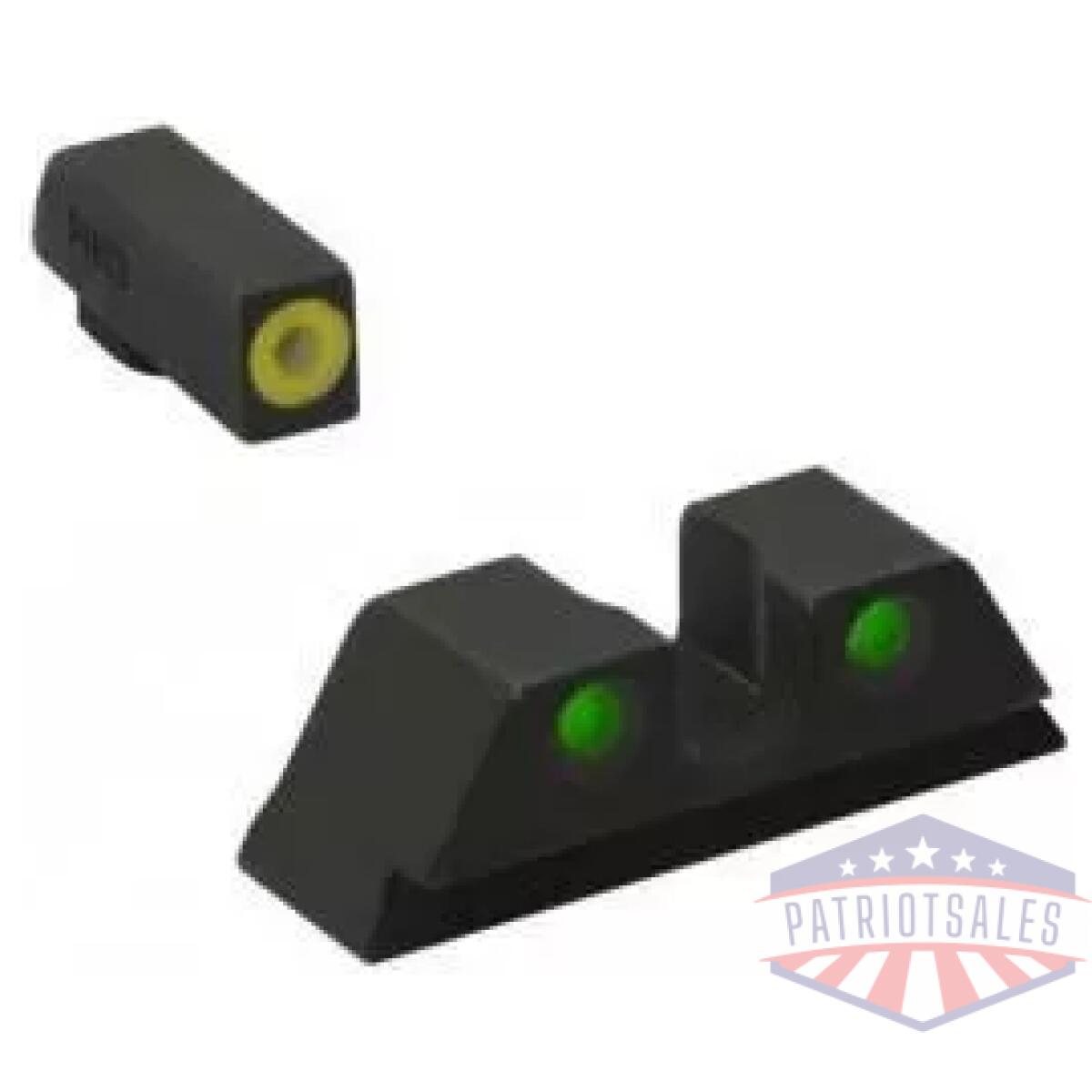 Meprolight ml40889 hyper-bright yellow ring front/green rear sights for fn 509 - image 1