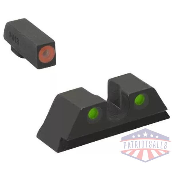 Meprolight ML41230 Hyper-Bright Orange Ring Front/Green Rear Sights for Kimber 1911 Suppressed Models