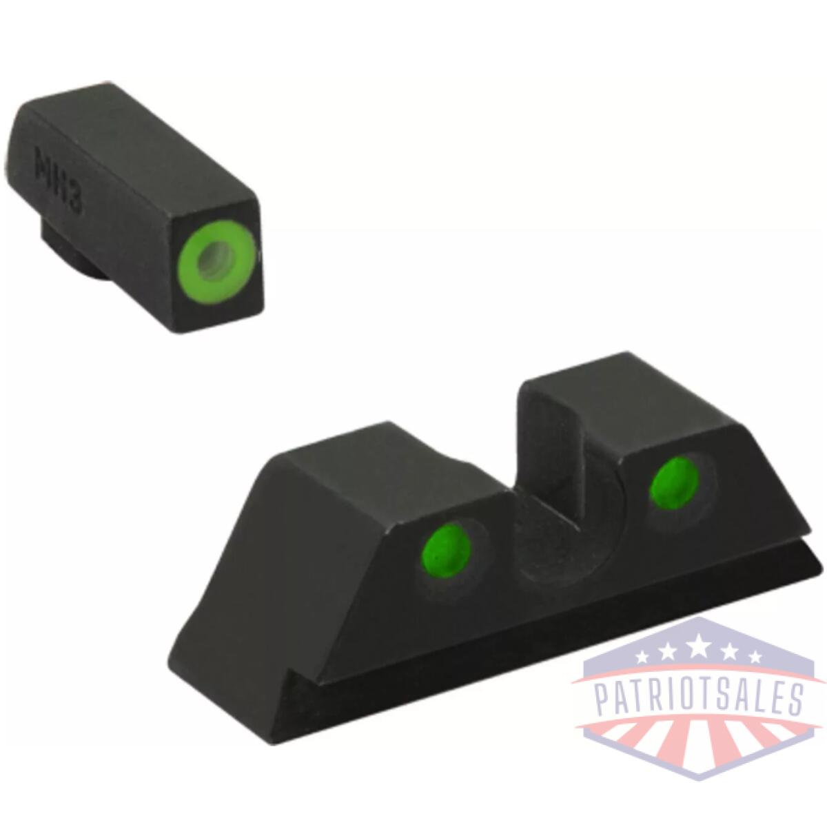 Meprolight ml41231 hyper-bright green ring front/green rear sights for kimber dasa revolvers - image 1