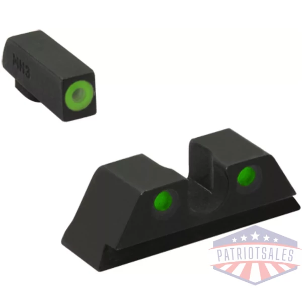 Meprolight ML41545 Hyper-Bright Green Ring Front/Green Rear Sights for H&K VP9/SFP9