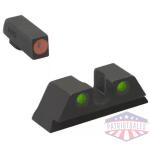 Meprolight ML47786 Hyper-Bright Orange Ring Front/Green Rear Sights for CZ P-10