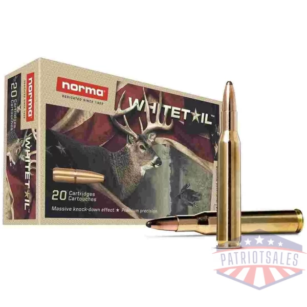 Norma WhiteTail Rifle Ammunition .270 Win 130gr PSP 3084 fps 20/ct
