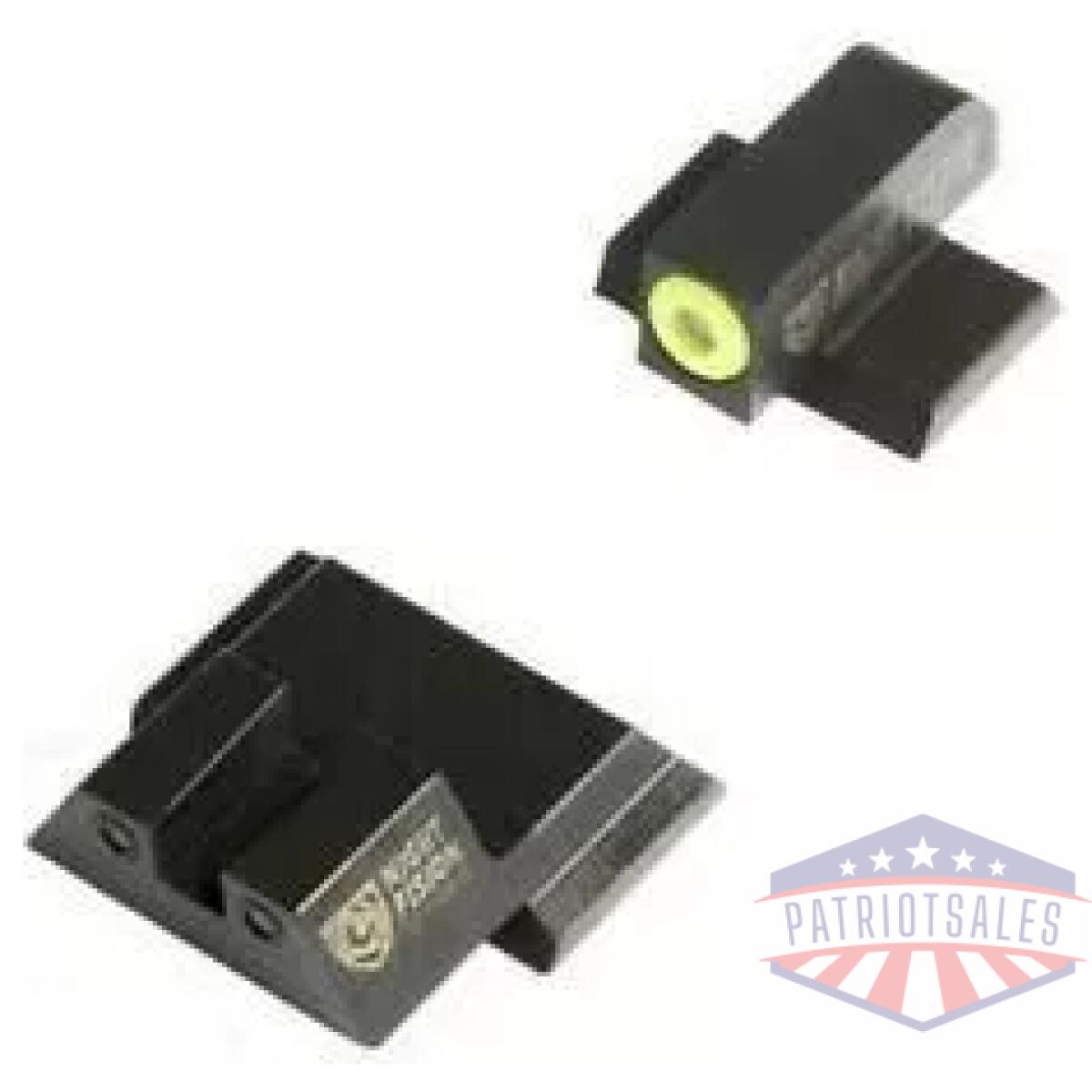 Perfect dot ns set w/yellow front +  black square rear fits s&w m&p - image 1