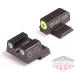 Perfect Dot NS Set w/Yellow Front +  Black Square Rear Fits Springfield XD