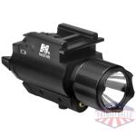 TACTICAL RED LASER SIGHT & 3W 120 LUMENS LED FLASHLIGHT W/WEAVER QR