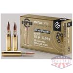 PPU Match Rifle Ammunition .308 WIN. 155 gr HPBT 2610 fps 20/ct