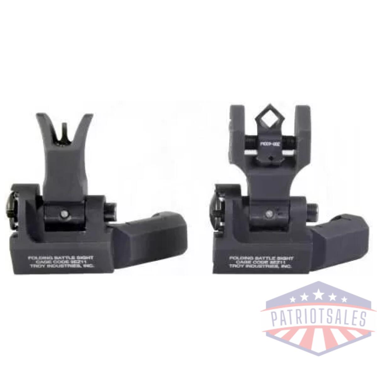 Troy 45-degree offset sight set - ssig-45s-mdbt-00 - m4 front & dioptic rear - black - image 1