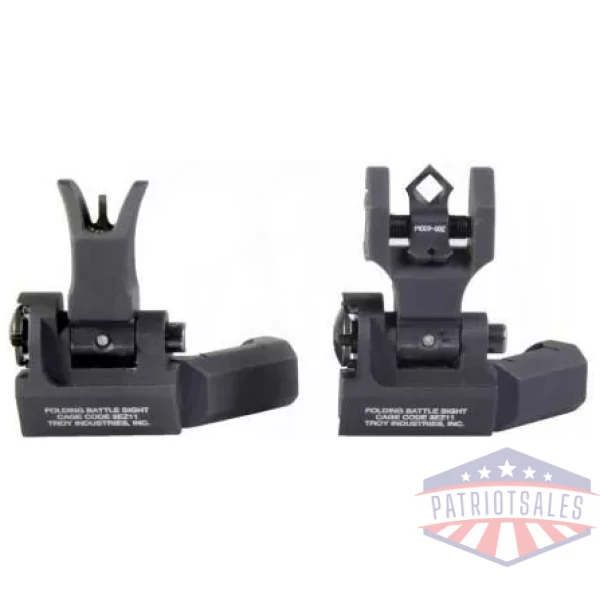 Troy 45-Degree Offset Sight Set - SSIG-45S-MDBT-00 - M4 Front & Dioptic Rear - Black