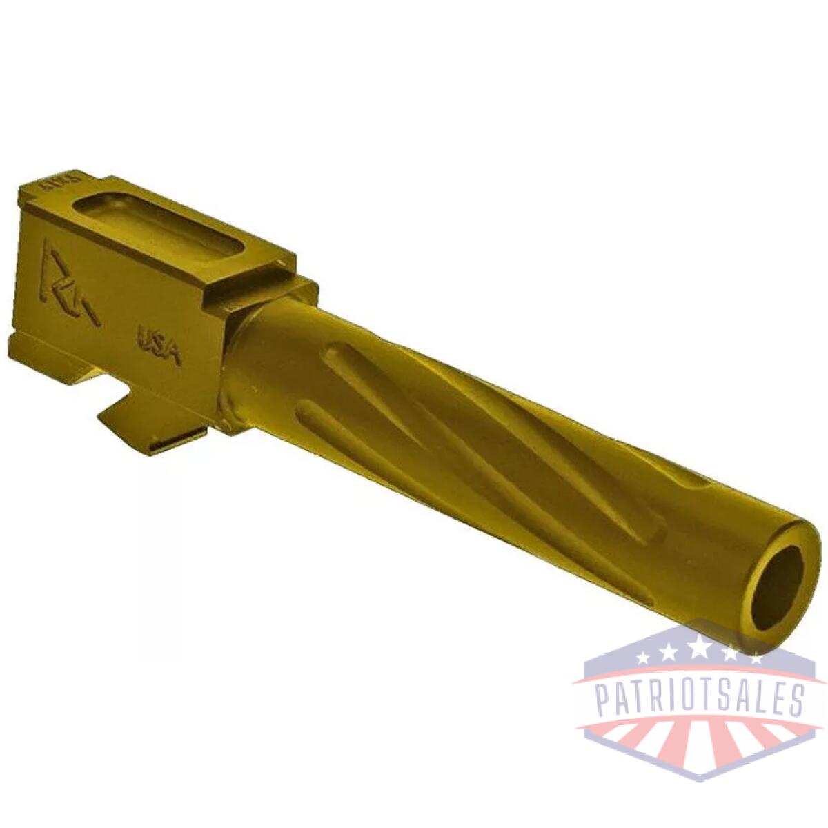 Rival arms standard drop in barrel for glock 19 gen 3/4 gold - image 1