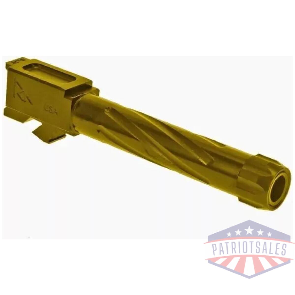 Rival arms v1 threaded gold barrel for glock model 19 gen3/4 - image 1