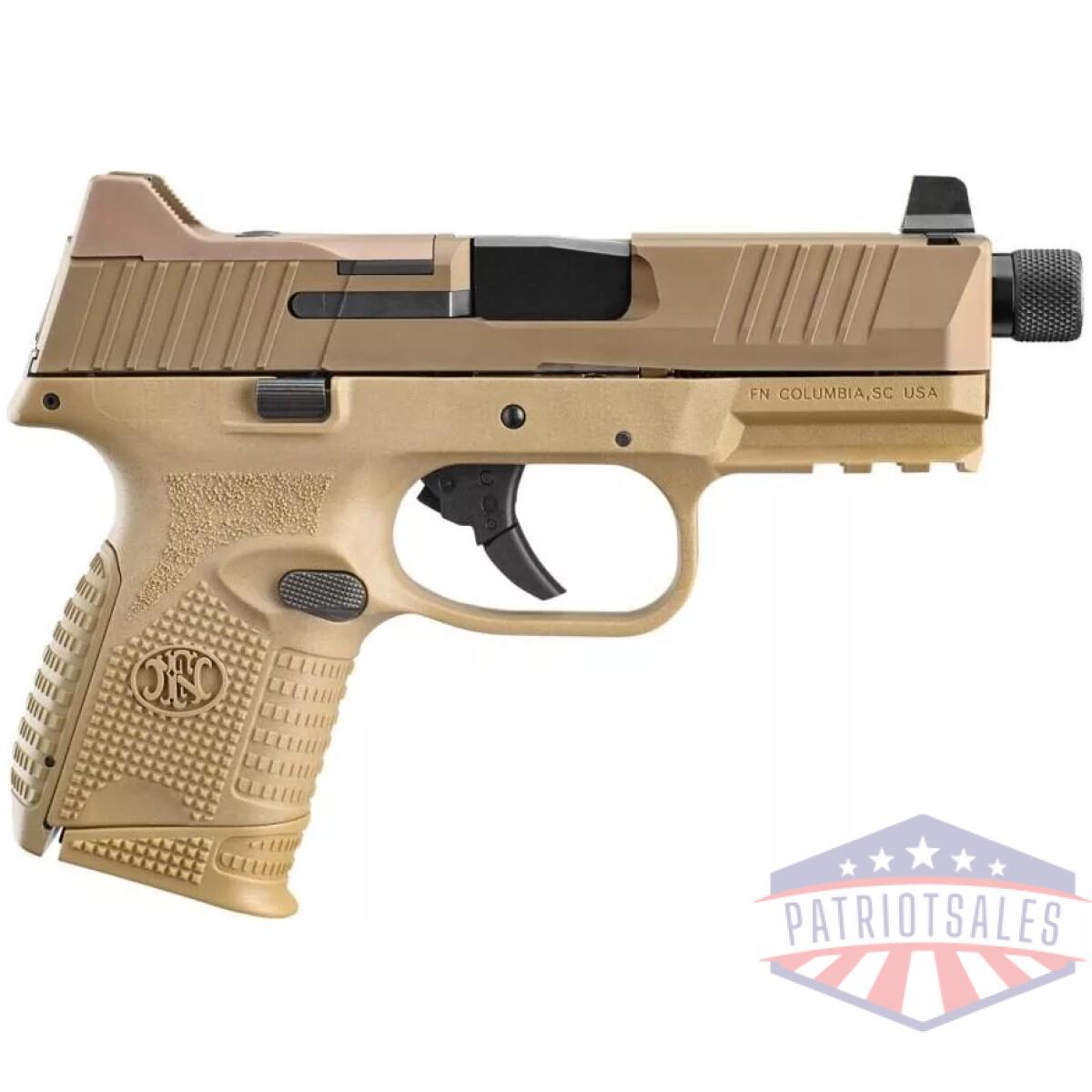 Fn 509 compact tactical handgun 9mm luger 10rd magazines (2) 4. 32" barrel fde - image 1