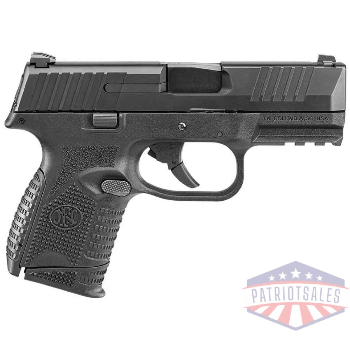 Fn 509 compact handgun 9mm luger 12rd & 15rd magazines (2) 3. 7" barrel black nms - image 1