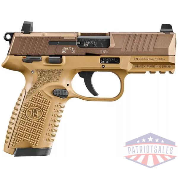 FN 502 MRD Handgun .22 LR 10rd Magazine (2) 4" Barrel FDE