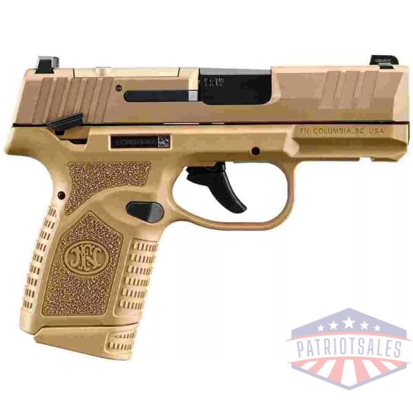 FN Reflex MRD Manual Safety Handgun 9mm Luger 11(1)&15(1)rd Magazines 3.3" Barrel FDE