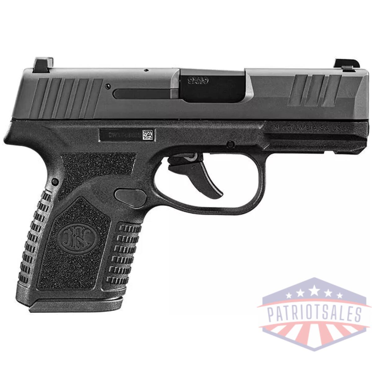 Fn reflex ms handgun 9mm luger 10rd magazines (2) 3. 3" barrel black - image 1