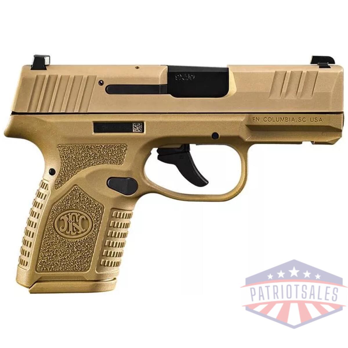 Fn reflex ms handgun 9mm luger 10rd magazines (2) 3. 3" barrel fde - image 1