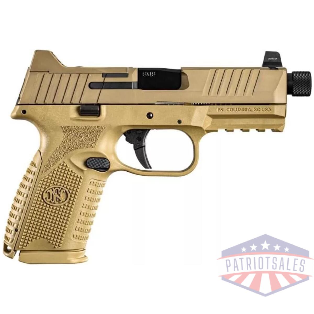 Fn 509m tactical bundle handgun 9mm luger 10rd (5) magazines 4. 5" threaded barrel fde optics ready - image 1