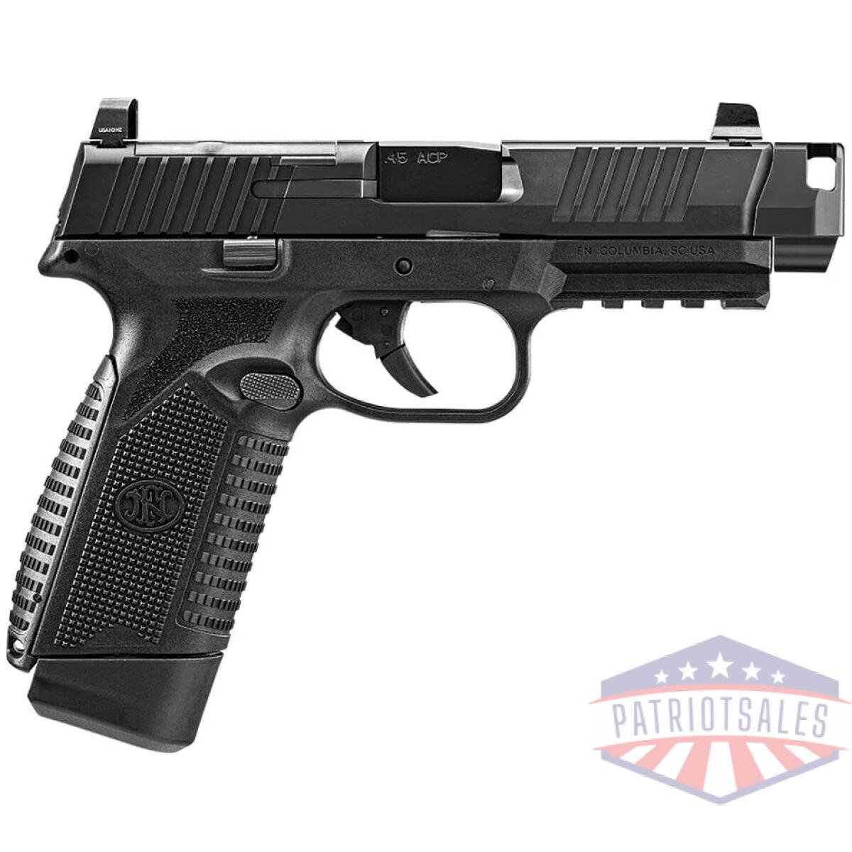 Fn 545 mrd comp handgun 45 auto 15rd magazines(2) 4. 43" barrel black finish - image 1