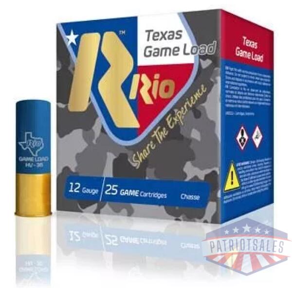 Rio Texas Game Load 36 HV Shotshells 12 ga 2-3/4" 1-1/4 oz #6 1330 fps 25/ct