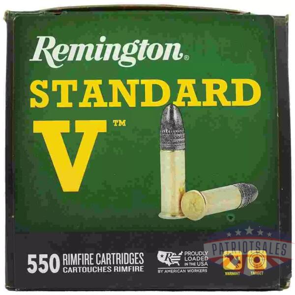 Remington Standard Velocity Rimfire Ammunition .22LR 36gr LRN 1080 fps 550/ct