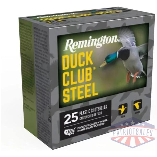 Remington Duck Club Steel Shotshells 12ga 3" 1-1/4oz 1400 fps #2 25/ct