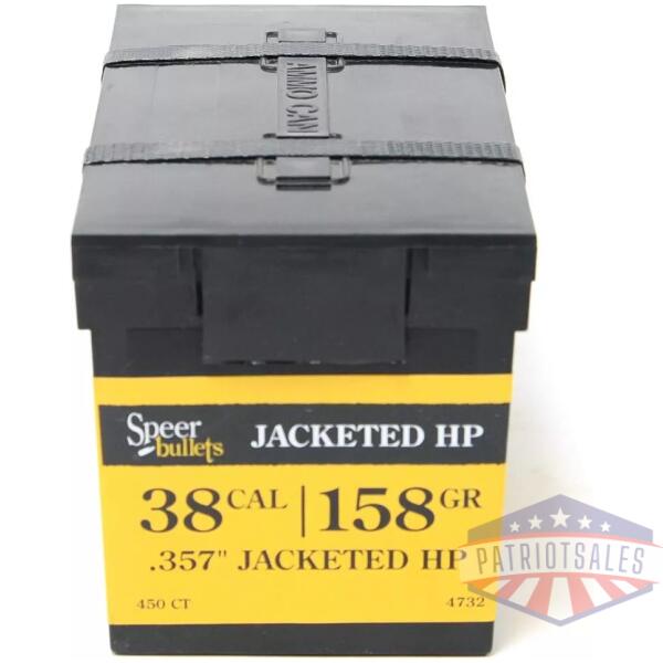 Speer Jacketed Handgun Bullets .38/.357 Mag .357" 158 gr UCHP 450/ct