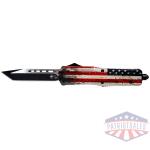 Templar Knife Slim Knife 3-1/2" Tanto Blade Wood US Flag