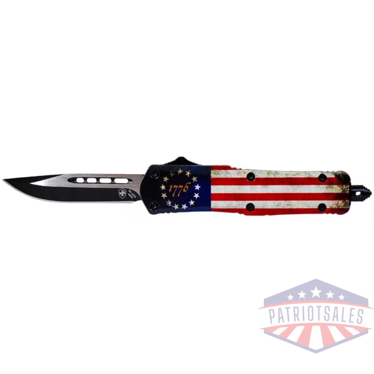 Templar knife small knife 2-3/4" drop point blade betsy ross flag - image 1