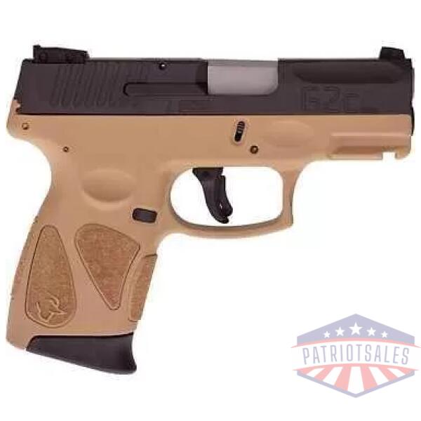 Taurus G2C Handgun 9mm Luger 12rd Magazine 3.2" Barrel Black Slide/FDE Grip