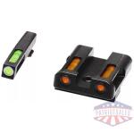 HIVIZ LiteWave H3 sight orange/Green Litepipes w/White front ring Glock models chambered in 45 ACP 45 Gap and 10mm