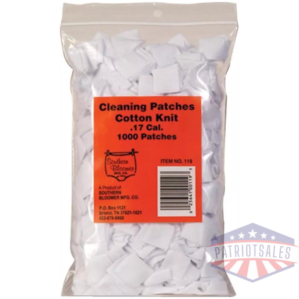 Southern bloomer rifle patches. 17 cal rifle patches - 1000/ct - image 1