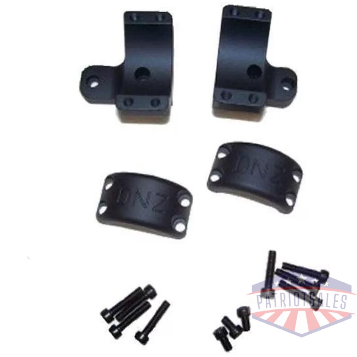Dnz hunt masters 2-piece scope mount 4 screws - thompson center venture la/sa 4 screws 1" low black - image 1
